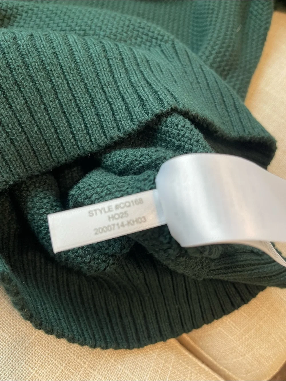 J. Crew Men's Forest Green Knit Crewneck Sweater
